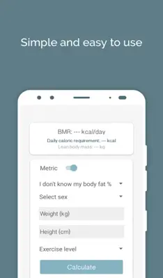 BMR calculator android App screenshot 0